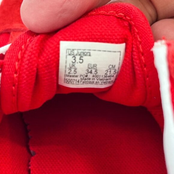 Vans Heart Foxing Old Skool Juniors Shoes Size 3.5 Red Heart Strings - Picture 10 of 12